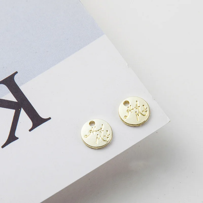 

20pcs Statement Simple Gold Color love Circular Geometric Earrings Accessories Pendant DIY Handmade Making Jewelry Material