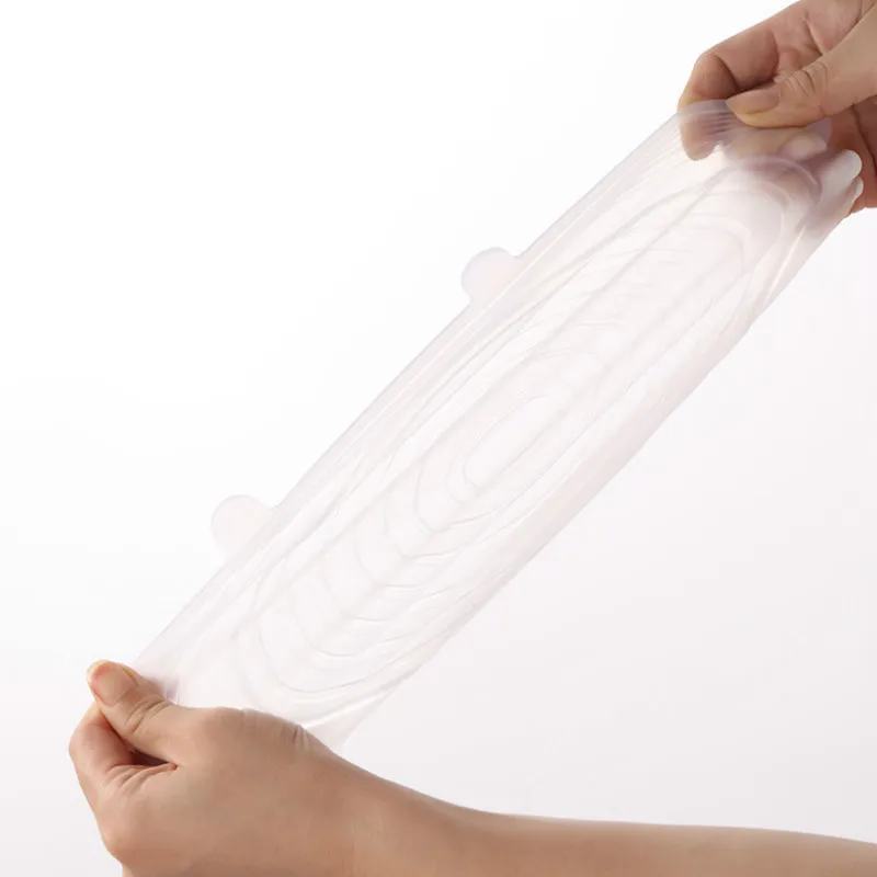 

6/2pcs Reusable silicon stretch lids universal lid Silicone food taper wrap bowl pot lid cover pan cooking Kitchen Stoppers