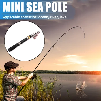 Mini Telescopic Ice Fishing Rod Sea Fishing Rod Fishing Pole River Shrimp Carbon Fiber Fishing Rod Tackle Portable Pesca Parts 2