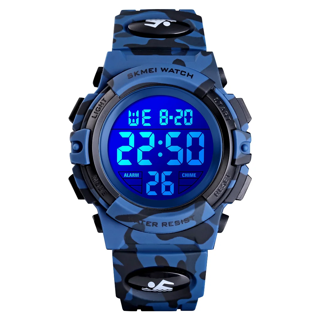SKMEI 1548 спортивные часы Детские камуфляжные детские часы 5 бар водонепроницаемые цветные светящиеся Relogio Infantil для мальчиков и мужчин от AliExpress RU&CIS NEW