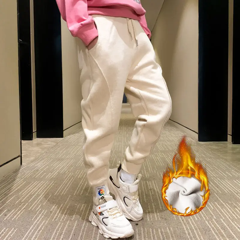 Новинка 2020 повседневные спортивные тонкие бархатные брюки для девочек на