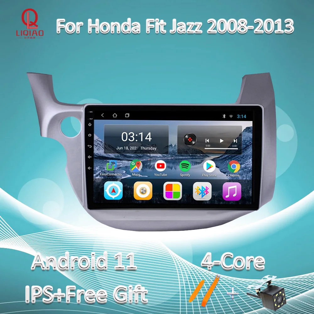 

10'' Android 11.0 For HONDA FIT JAZZ 2008-2013 NO 2 Din CAYPLAY Car Radio Multimedia Video Player GPS Navigation Bluetooth WIFI