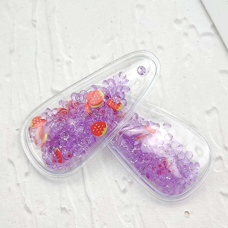 Pinces à cheveux en cristal pour fille, accessoires de coiffure, couverture, DIY, 3x5.6cm, 60 pièces/lot