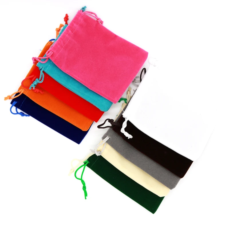 

13x18cm Velvet Gift Bags Jewelry Packaging 100pcs/pack Drawstring Velvet Bags DIY Jewelry Finding Pouches Wedding Gift Sachets