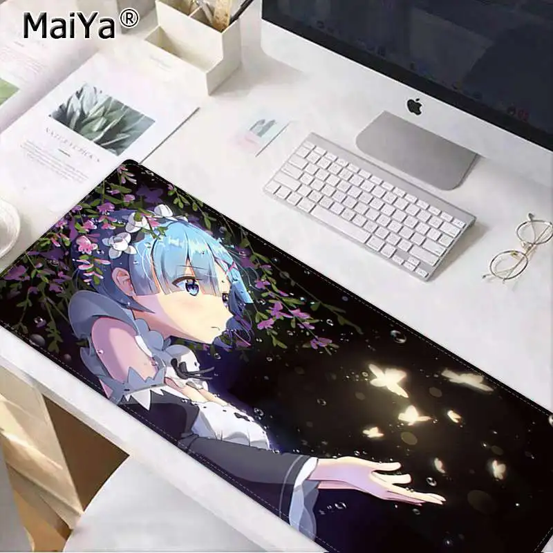 Maiya высокое качество Rem Re Zero Аниме девушка DIY дизайн игровой с узором коврик для мыши большой коврик для мыши клавиатуры коврик