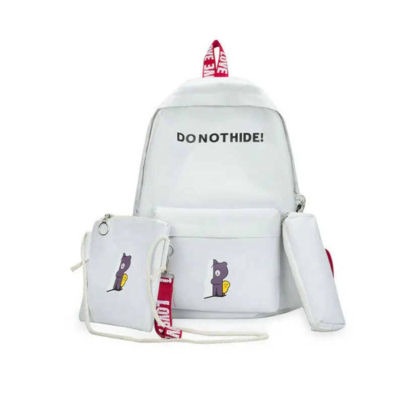 Комплект из 3 предметов женский милый рюкзак школьные сумки сумка на плечо