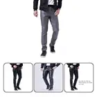 Потрясающие повседневные универсальные брюки из искусственной кожи, мужские брюки, осенние брюки на молнии