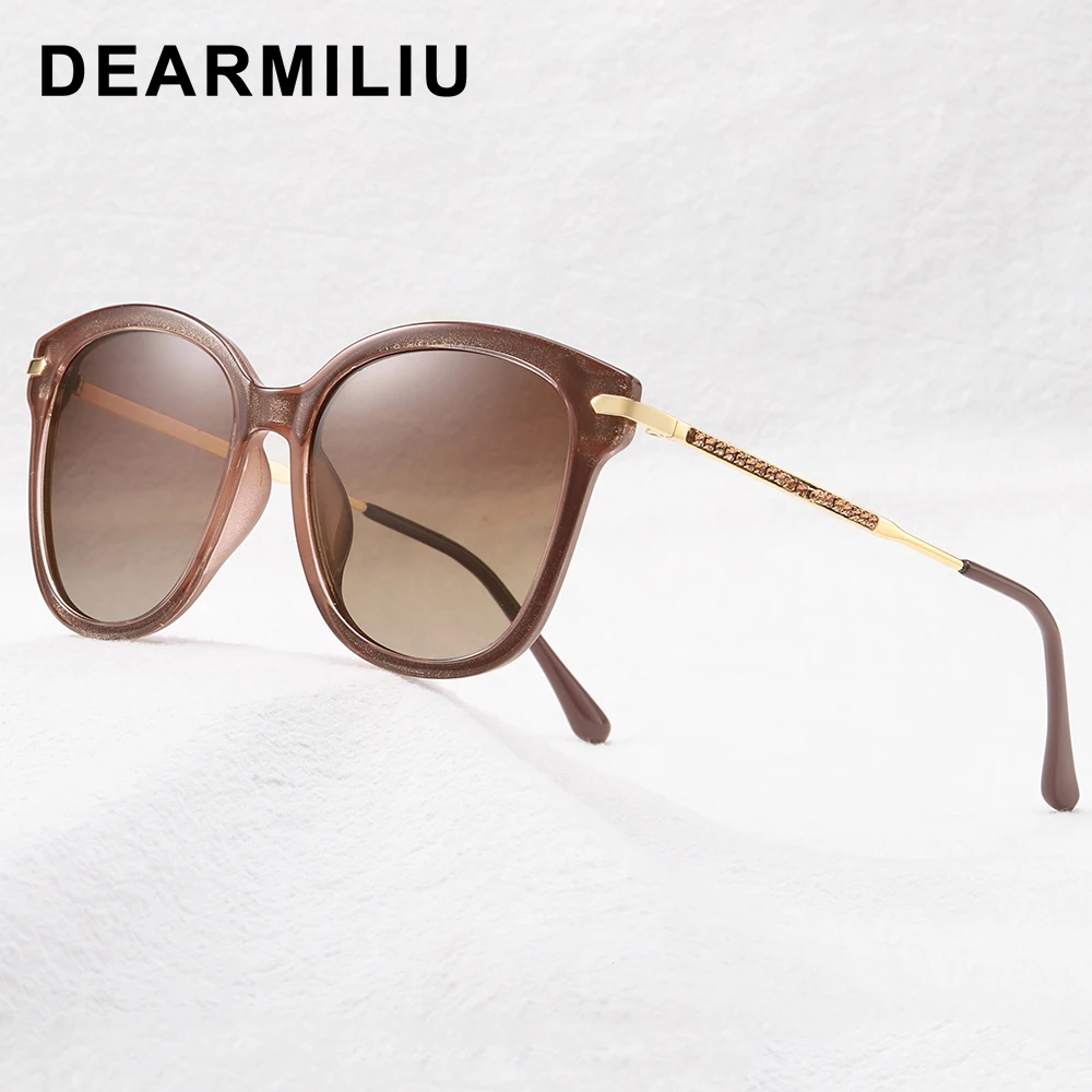 Женские поляризационные солнцезащитные очки DEARMILIU для вождения кошачий глаз в