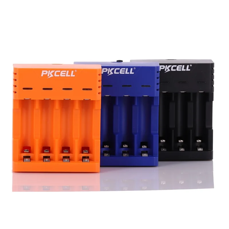 

1PCS PKCELL4 slots USB smart Battery Charger for AA AAA NIMH/NICD Rechargeable Battery with LED indicator intelligent charger