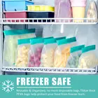 Многоразовые силиконовые пакеты для хранения еды, уплотнитель с застежкой-молнией для пищевых контейнеров, домашний кухонный органайзер для макияжа