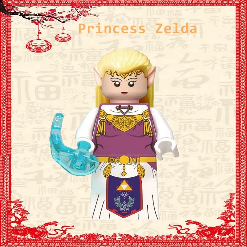 Princess Zelda Легенда о зельдасе связь между мирами связь принцесса Зельда Aciton фигурки строительные блоки игрушки для детей аниме - Цвет: Princess Zelda