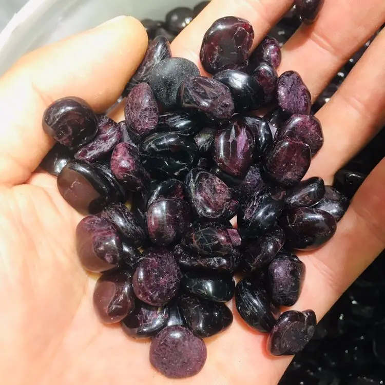 Натуральный Красный Гранат Круглый гравий полированный кварцевый хрустальный