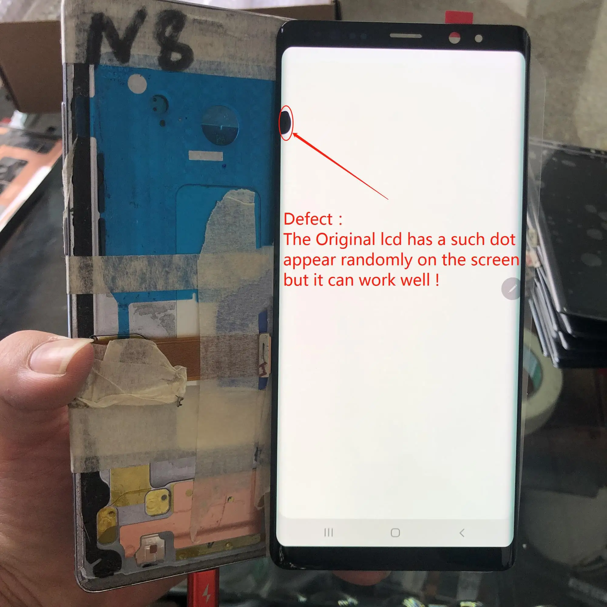 Оригинальный Amoled для Samsung Galaxy Note8 Note 8 N9500 N950FD зеркальный дефектный ЖК дисплей