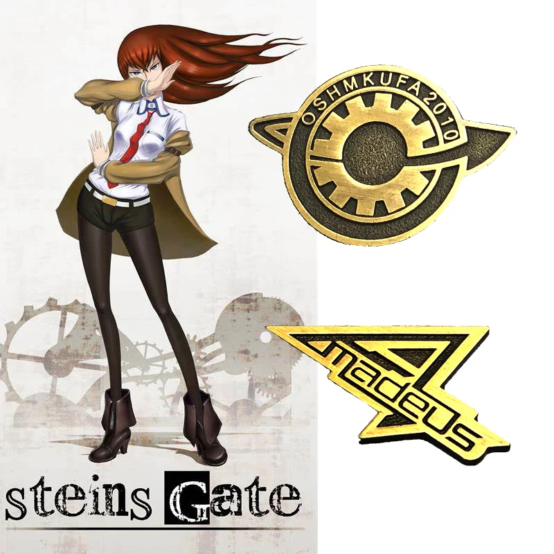 Steins Gate makise kurisu LabMem значок для костюма окабе Rintarou Косплэй Pin судьбы каменные двери