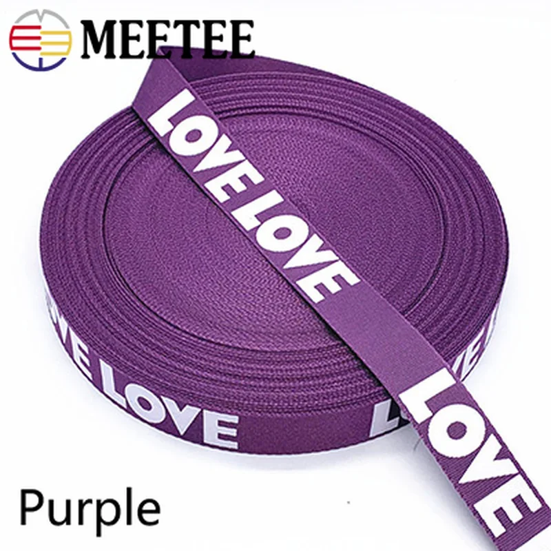 Нейлоновая тесьма Meetee 8 метров 25 мм цветная печать кружевная для сумки ремень