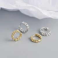 korean fashion ins hot statement earrings metal twist ear buckle versatile ear accessories for women solid 925 sterling silver