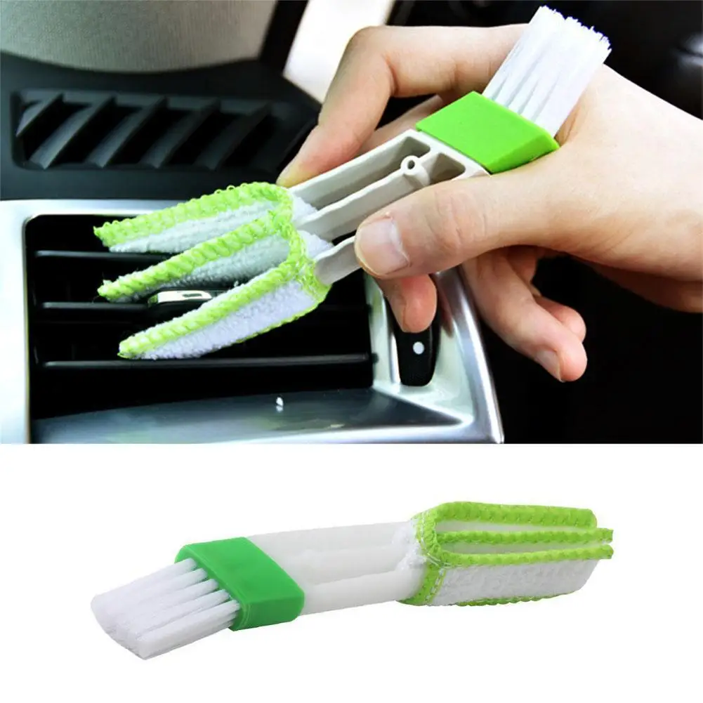 

Double-headed Air Outlet Brush Car Air-Con Vent Slit Rust Spot Tar Blinds Brush Remover Spot Cleaner Keyboard Cleaning Dust B6N6