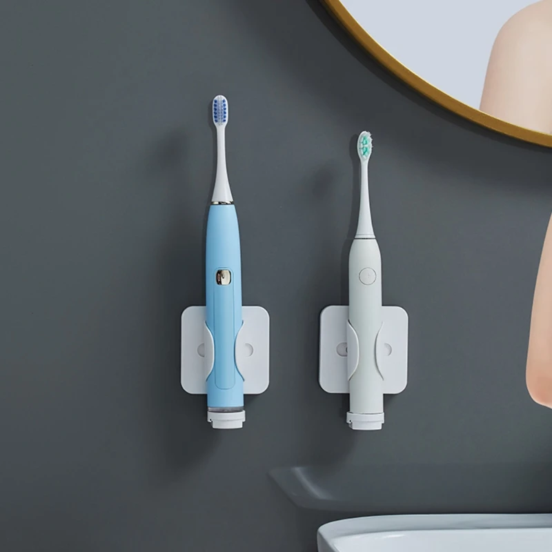 

H55A Wall Mounted Electric Toothbrush Holder Auto Lock Release Clip Gravity Stand Base Punch-Free Adhesive Automatically for