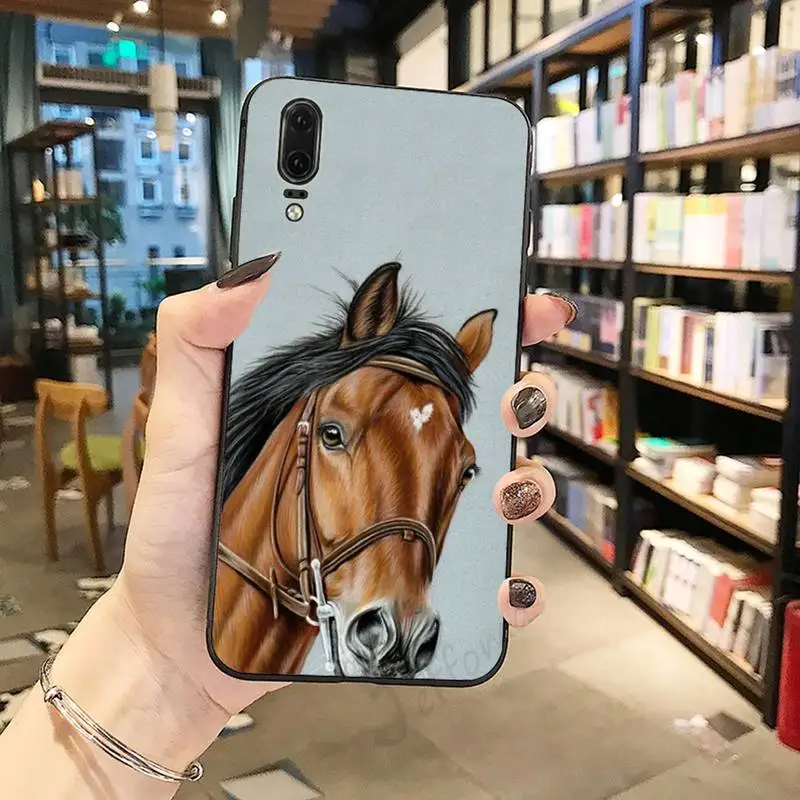 

Watercolor Horse Horses Running Phone Case For Huawei honor Mate P 10 20 30 40 Pro 10i 9 10 20 8 x Lite