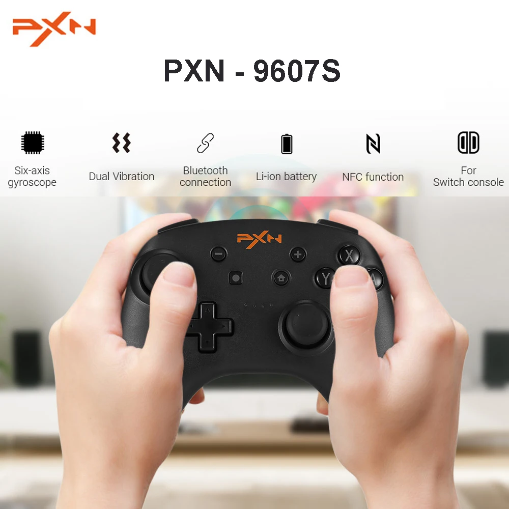 PXN 9607S беспроводной Bluetooth Pro контроллер геймпад с NFC двойной вибрации для PUBG