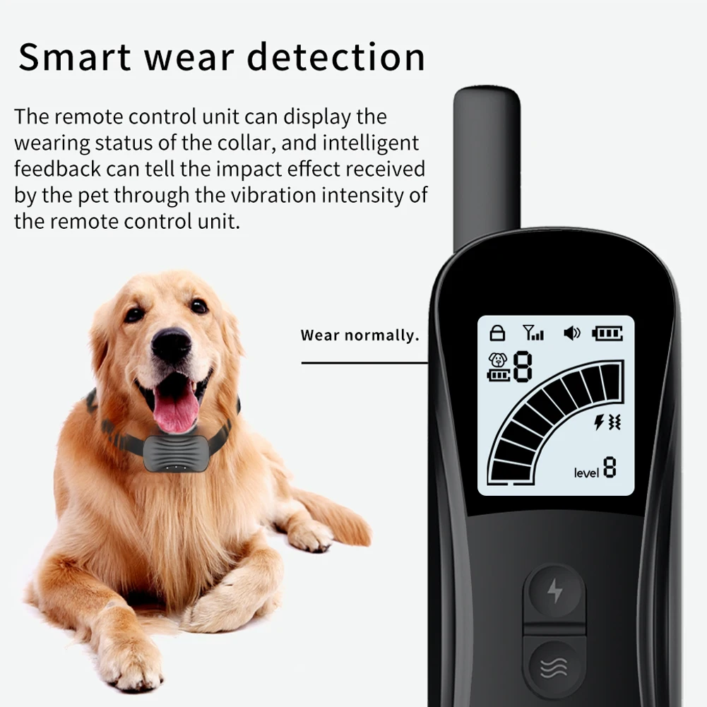 

Intelligent Dogs Training Tool Electric Shock Vibrations Pet Training Device Waterproof Vibrations Adjustable Training Intensity