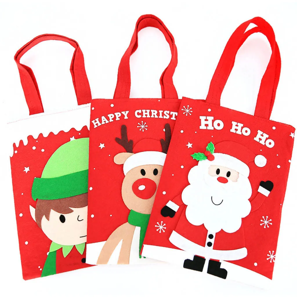 Сумка для рождественских подарков пожилых людей многоразовая сумка из ткани и