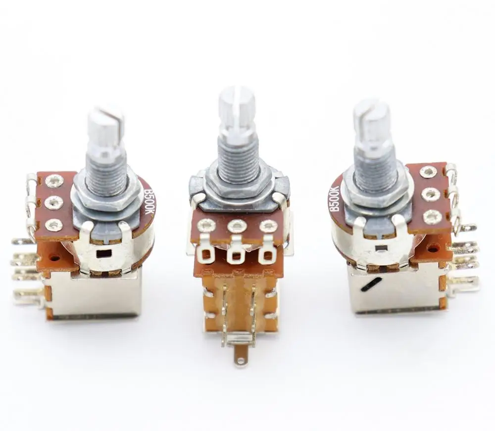 

3pcs Guitar Pot Bass Push Pull Pot Push Pull Guitar Potentiometer Volume Tone Short Split Shaft Switch Pots A250K