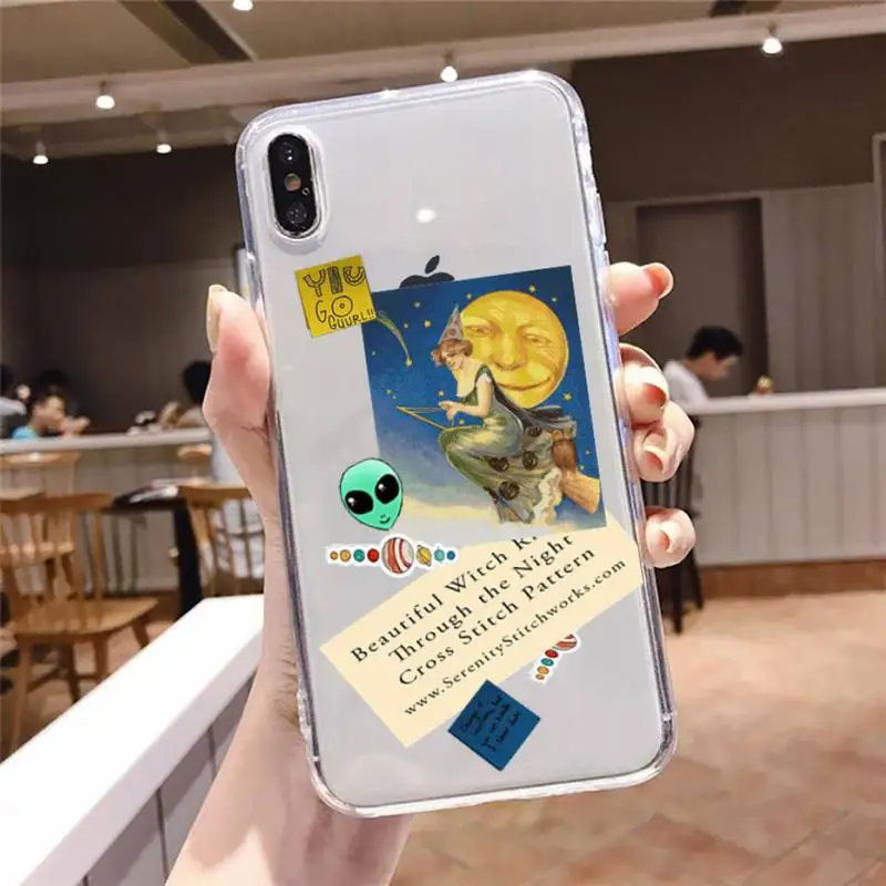 

painting Memo retro art aesthetics ins Phone Case Transparent soft For iphone 5s 5c se 6 6s 7 8 11 12 plus mini x xs xr pro max