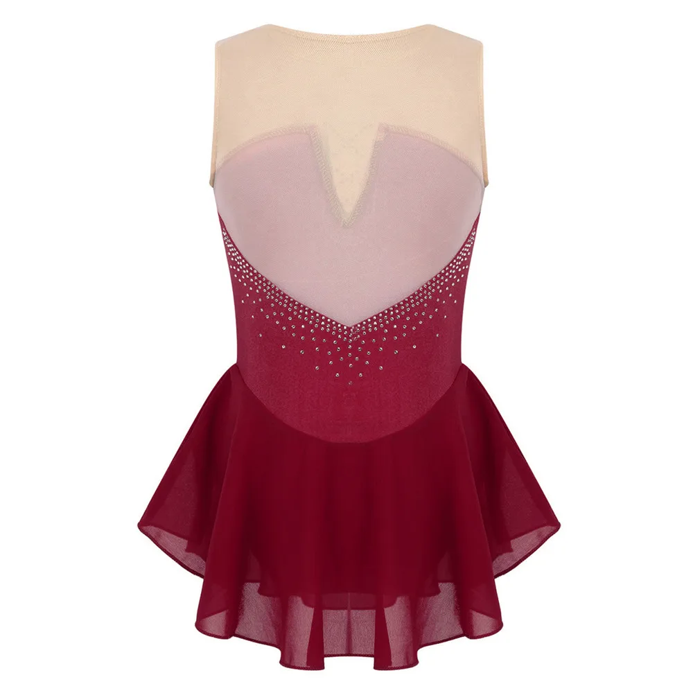 TiaoBug детская танцевальная одежда для девочек женское платье катания на коньках