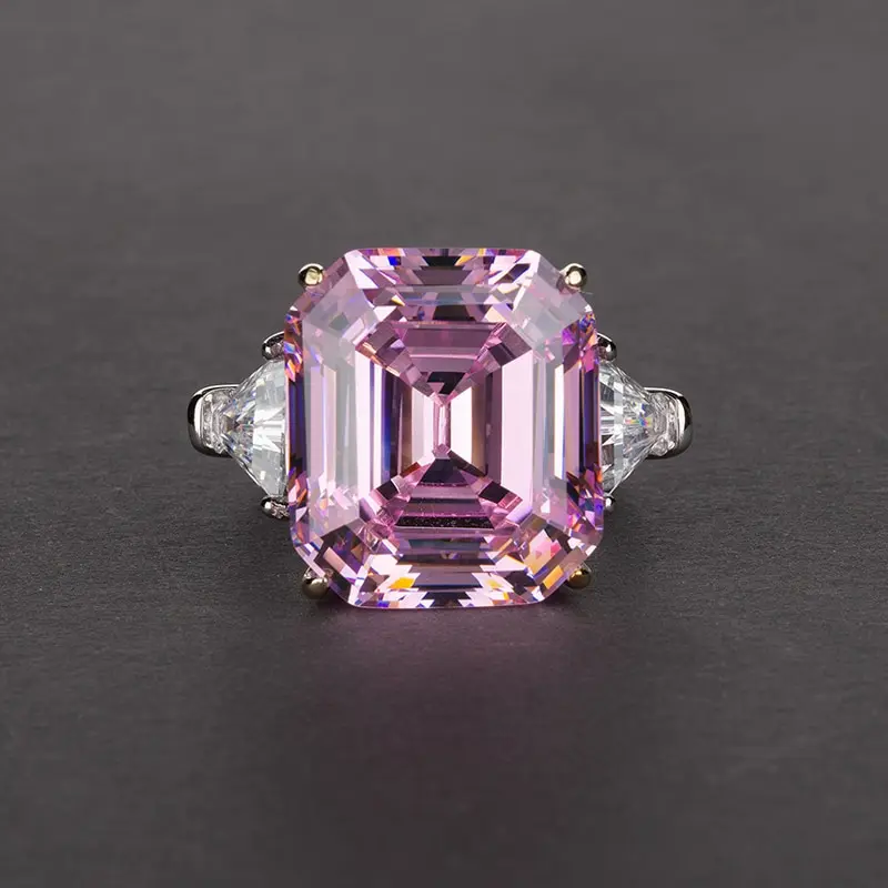 

Jazaz 100% 925 Sterling Luxury 27 Carats Created Moissanite Wedding Rings Women Spark High Carbon Diamond Fine B0715