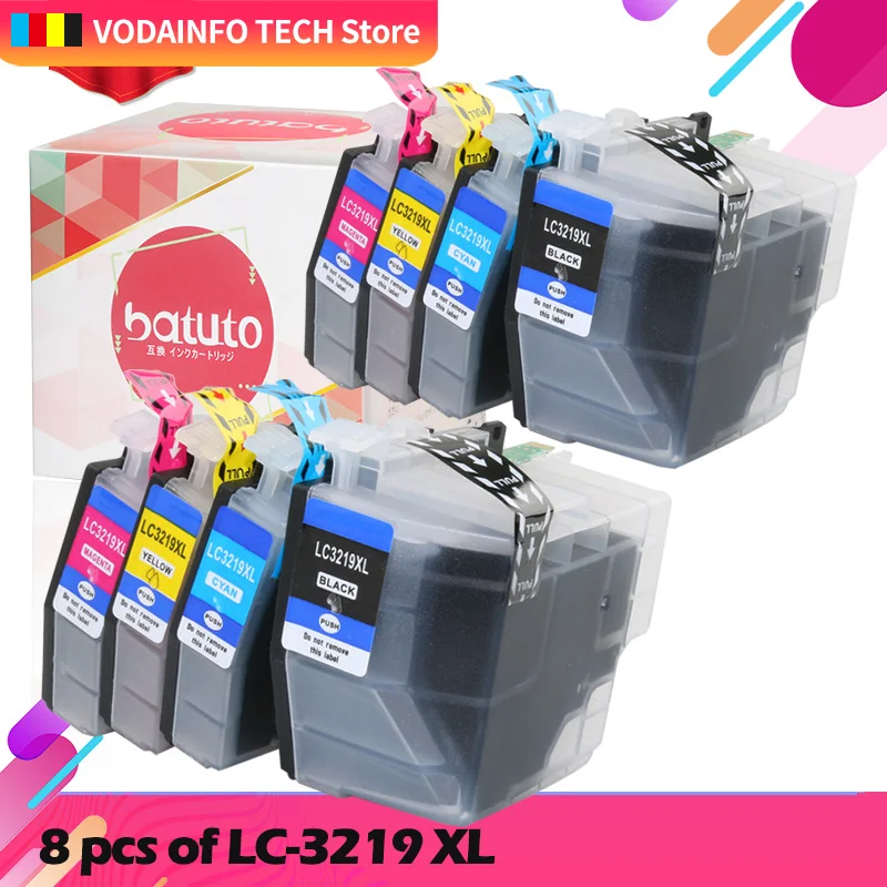 4pcs lc3219 lc3219xl full ink cartridge for brother mfc j5330dw j5335dw j5730dw j5930dw j6530dw j6935dw printer lc3217 free global shipping