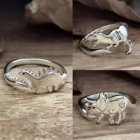Кольца в виде динозавра, ювелирные изделия с длинным вырезом дракона Стегозавра, открытое регулируемое кольцо в виде Милого Животного, подарок для женщин, кольца