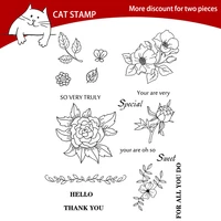 leaves flower petals clear stamps for scrapbooking card making photo album silicone stamp diy decorative crafts