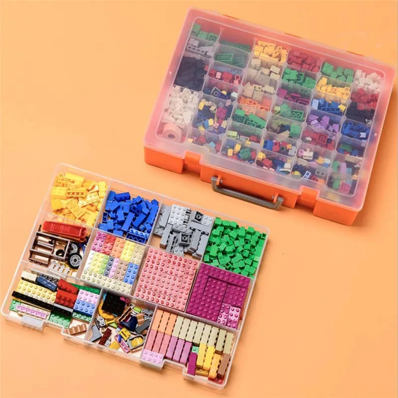 Очень большая многослойная прозрачная коробка для хранения Lego строительный блок
