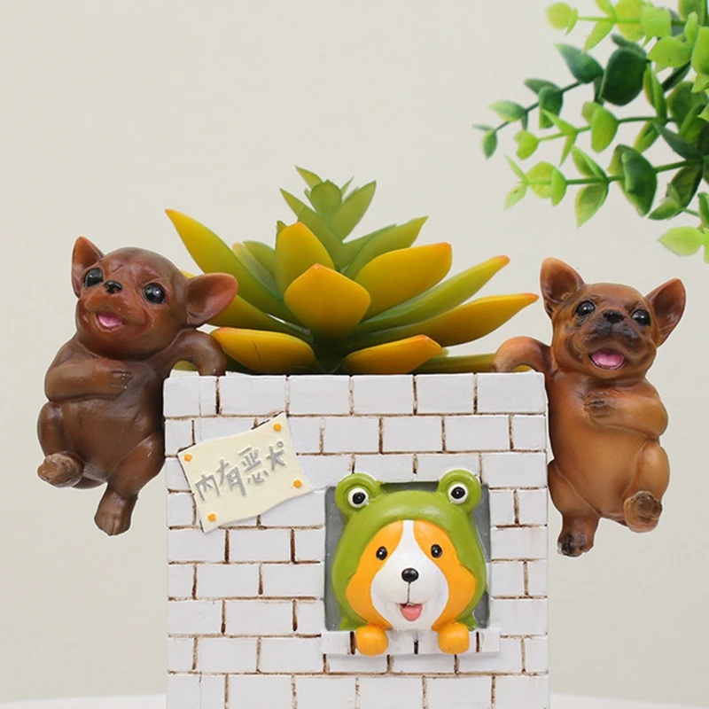 

Fashion Creativity Mini Dogs Action Figure Cartoon Resin Animals Doll Toys Cute Home Decoration Dropshipping