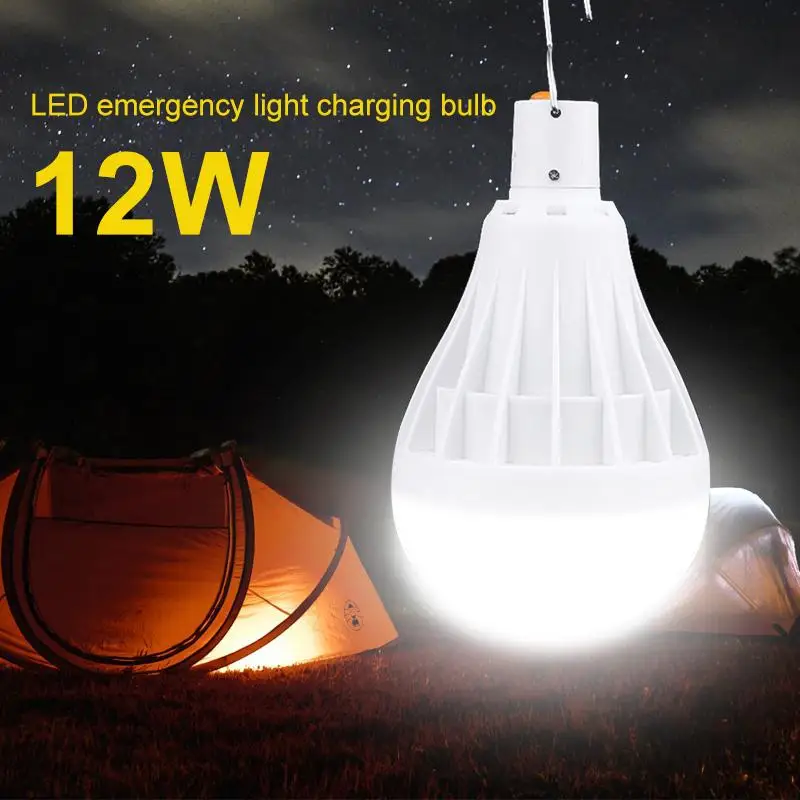

USB Rechargeable Bulb Emergency Lamp 12 W Outdoor Yard Tent Lights Flashlight Business Power Light Portable Energy Garden