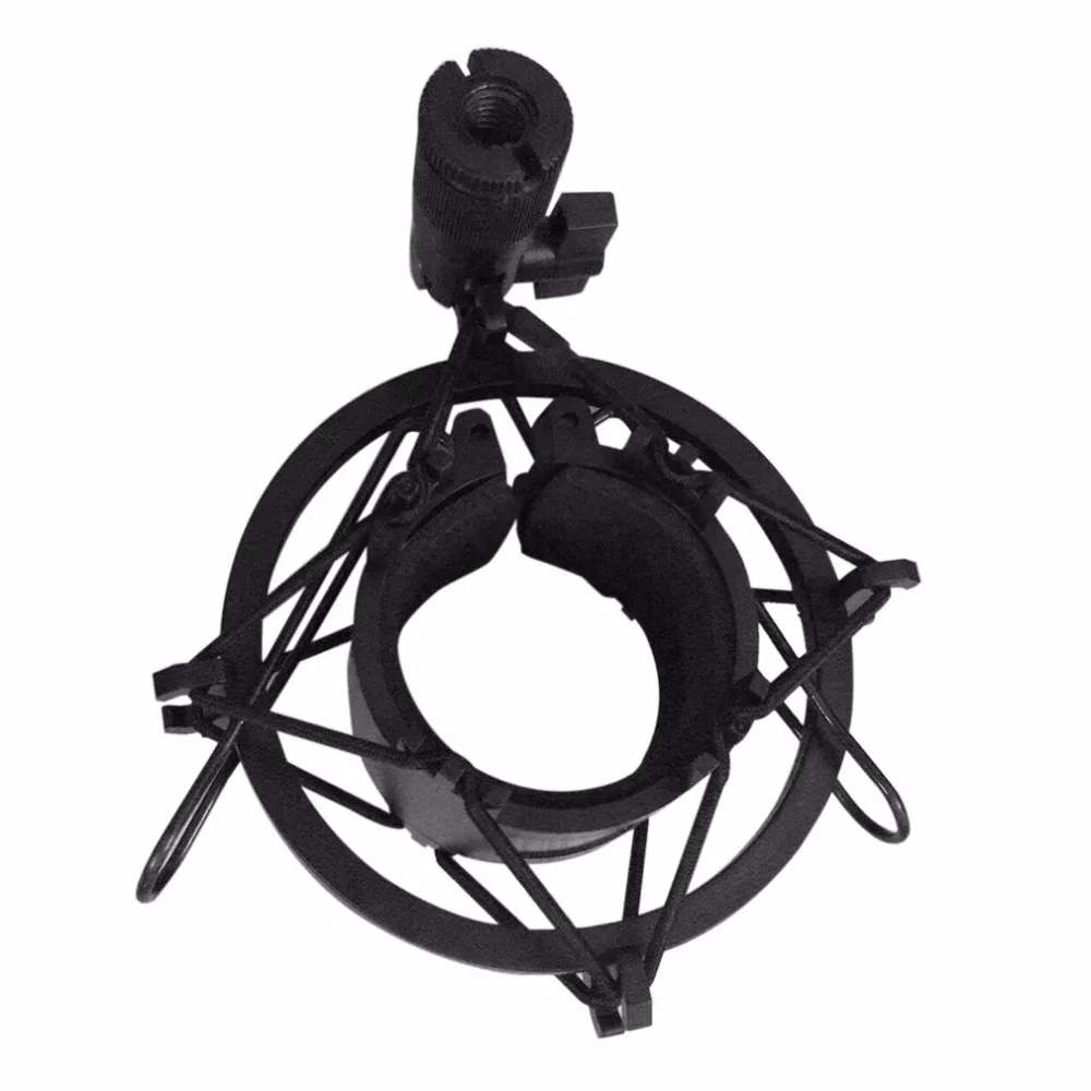 

Universal 3KG Bearable Load Mic Microphone Shock Mount Clip Holder Stand Radio Studio Sound Recording Bracket Black Professional