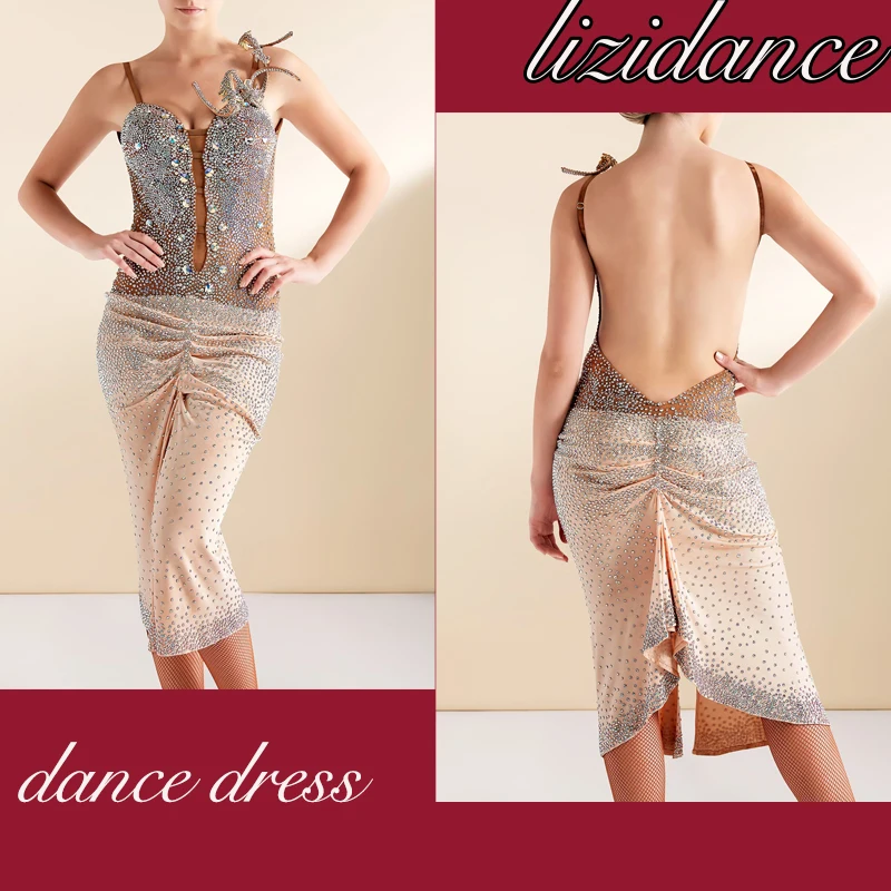 

Платье для латиноамериканских танцев, костюм для сальсы, платье для латиноамериканских танцев, новый стиль 2021 года, платье для конкурсов ла...