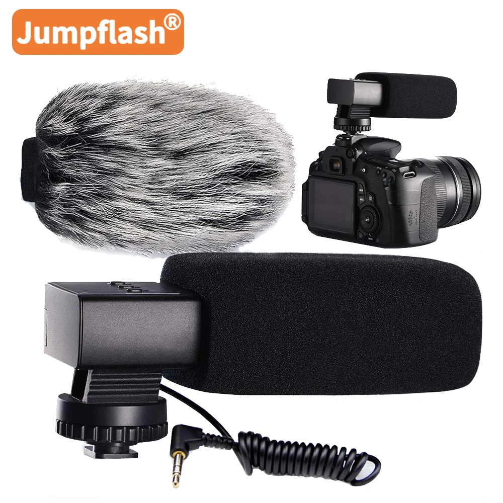 

Aluminum Alloy Condenser Microphone Video Recording Mic for Gaming Streaming Smartphones Cameras Professional 3.5mm Microfon