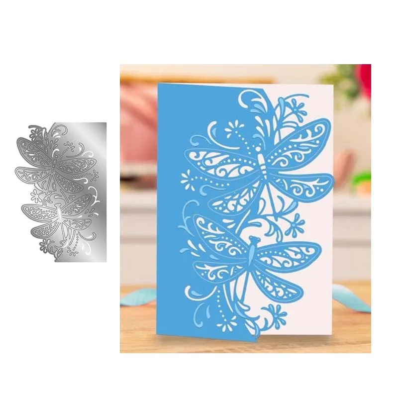 

Butterfly Stripe Frame New Design Metal Cutting Dies Craft Stencil Diy Scrapbooking Handmade Card Make Shape Album Decoration