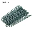 Регулируемые пластиковые кабельные стяжки для растений, многоразовые кабельные стяжки для сада, дерева, поддержки альпинизма, растений, винограда, томатного стебля, 100 шт.