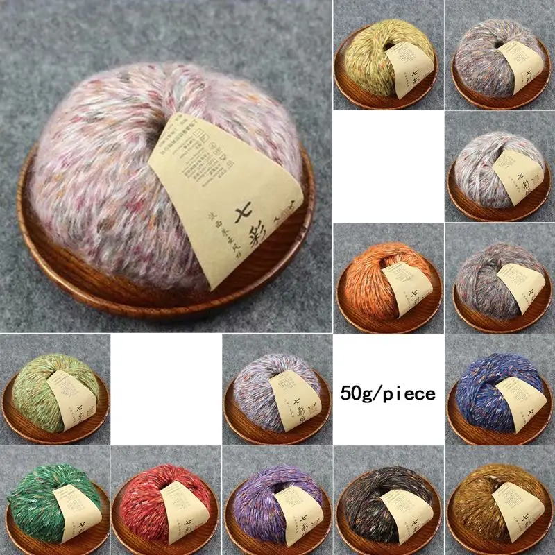 

3x 50g Hand-woven Alpaca Colorful Soft Crochet Baby Warm DIY Knitting Wool Yarn