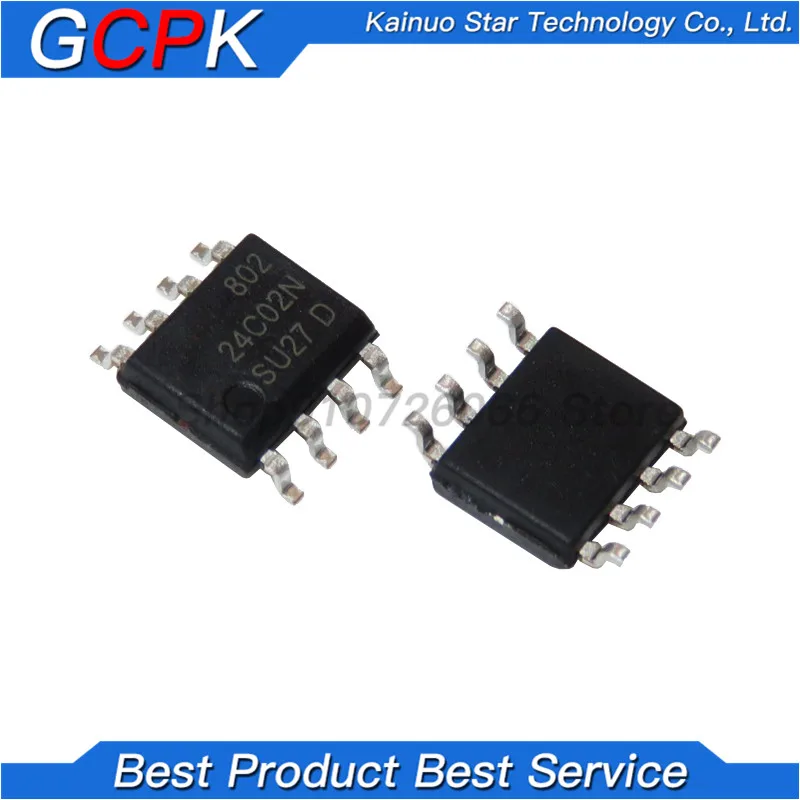 10 шт./лот AT24C02 24C02 SOP8 EEPROM память SMD