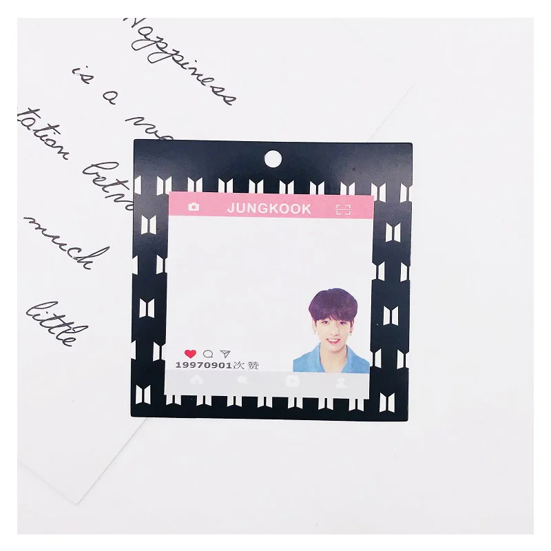JUNGKOOK 30 шт. Kpop Note стикер s мода альбом возврат стикер фото стикер pegatinas Примечание счет Kpop Bangtan стикер s - Цвет: JUNGKOOK