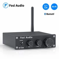 fosi audio 2 1 channel digital bluetooth amp with bass treble stereo audio amplifier for home passive speakers subwoofer bt30a