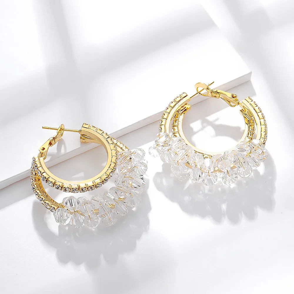 От Viennois покрытие из круглые серьги кольца для Для женщин Кофе золотистого цвета