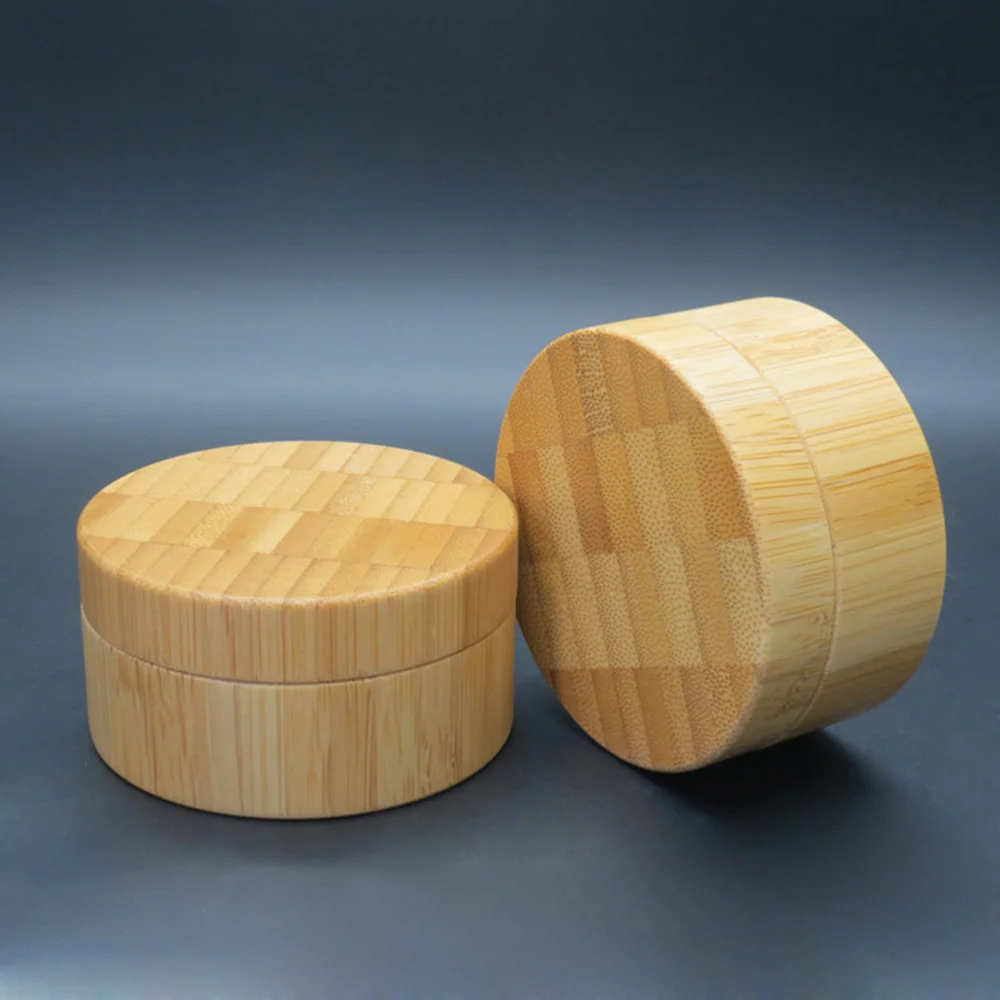 

30ml Empty Powder Case Wooden Cosmetic Powder Case Make-up Sponge Holder with Lids and Powder Puff