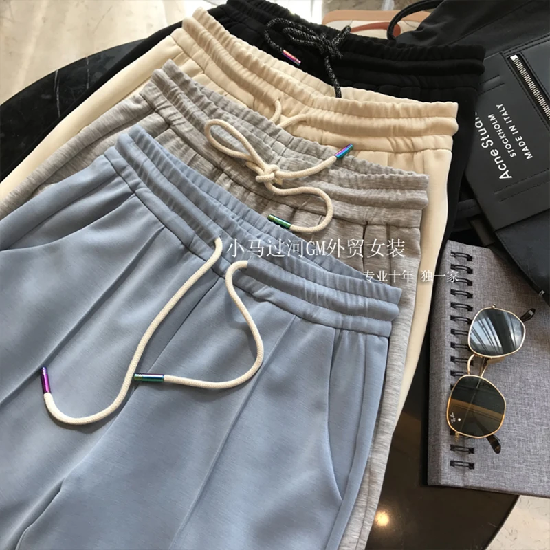 

Solid Color Sweatpants For Women 2021 Autumn New Baggy Fashion Oversize Sports Pants Balck Trousers Female Joggers Streetwear