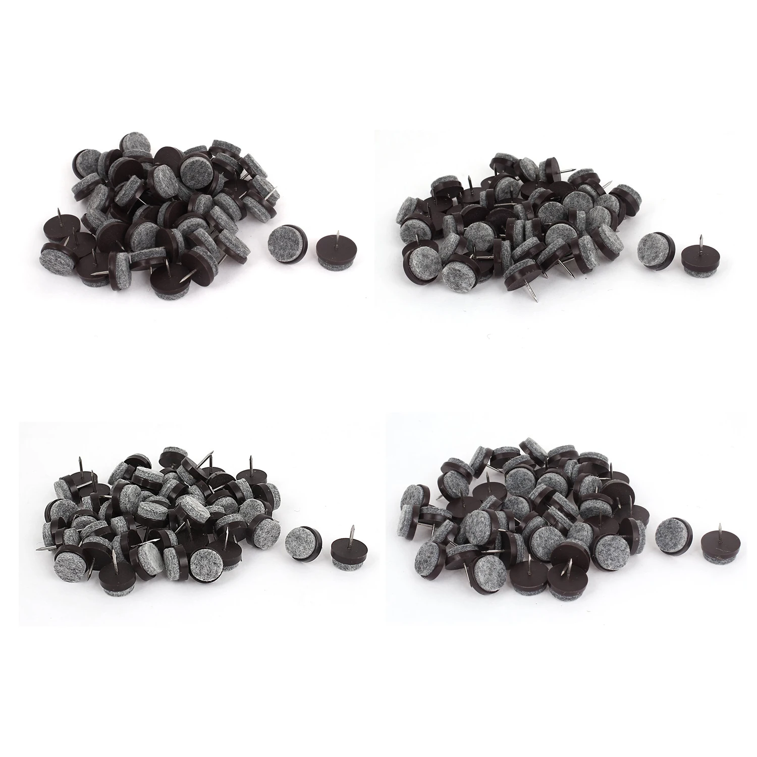 

50pcs Chair Leg Floor Felt Pad Skid Glide DIY Nail Protectors 22mm