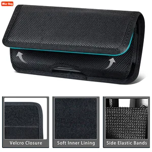 universal casual phone pouch for iphone 13 12 11 pro max xs xr x 6 s 7 8 plus case belt clip holster oxford cloth bag flip cover free global shipping